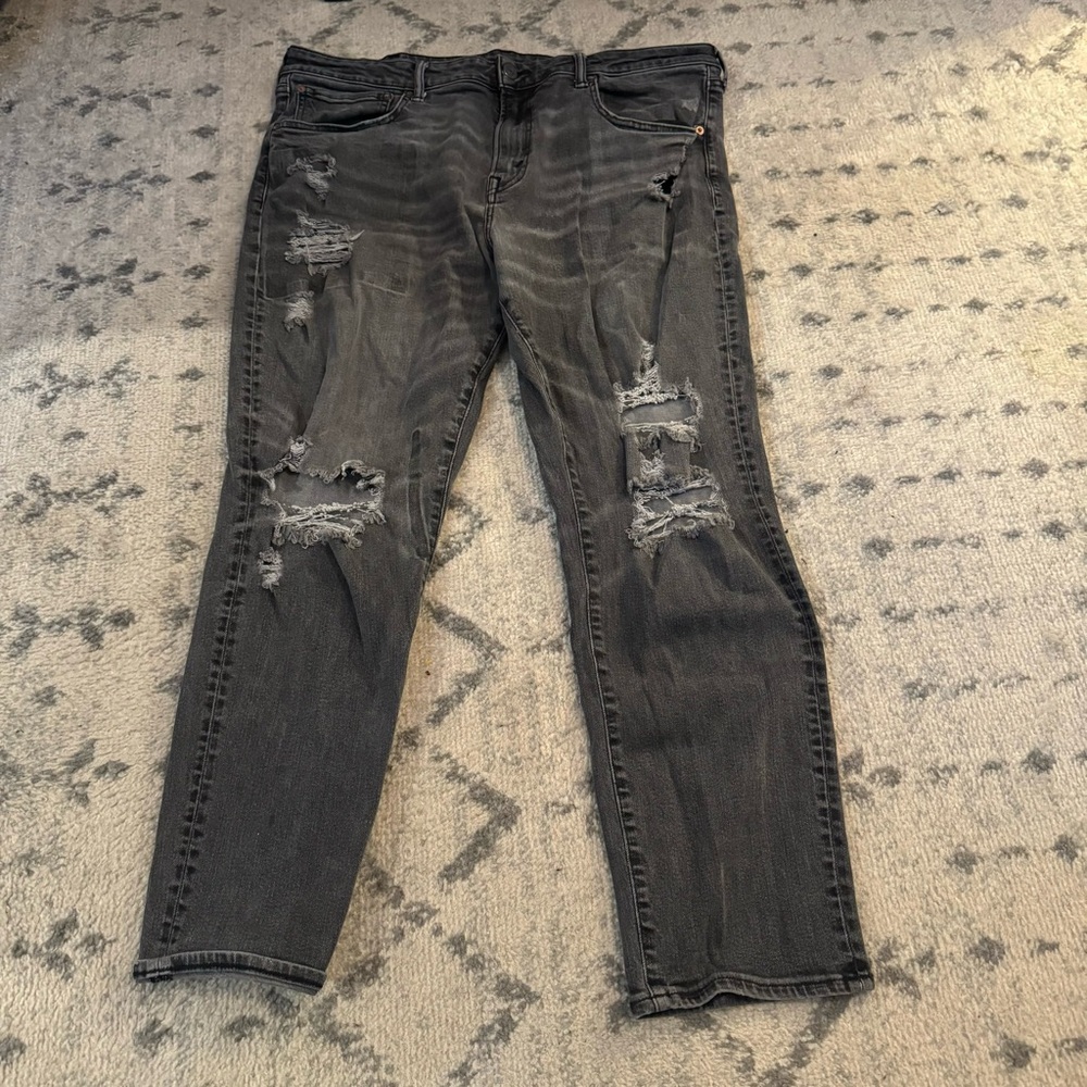American Eagle distressed athletic fit jeans